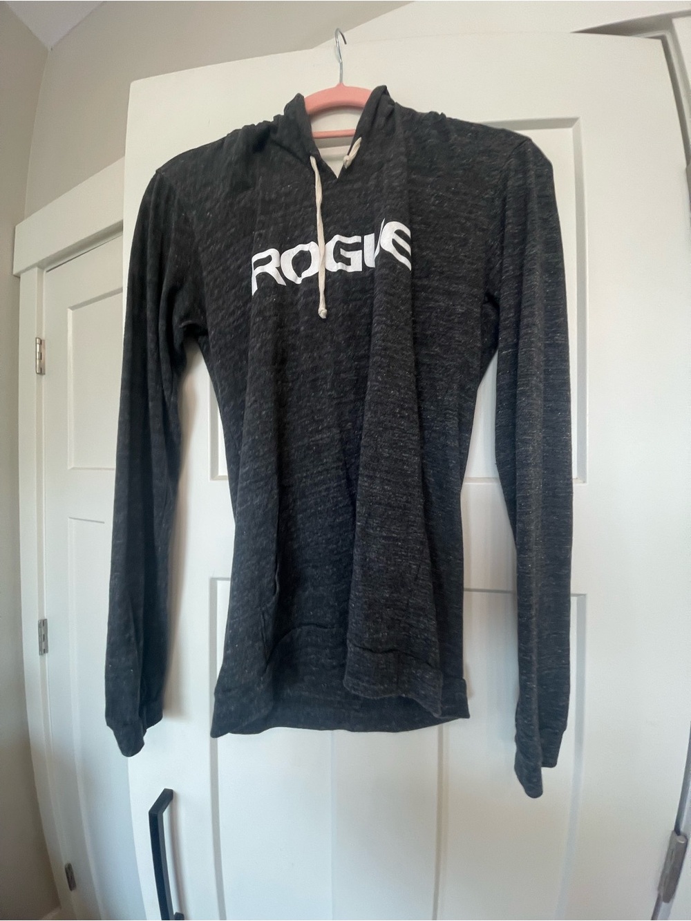 Rogue Charcoal Hooded Pullover with White Logo